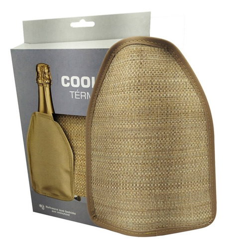 Cooler Térmico Bolsa Térmica Palha Com Gel Vinho Espumante