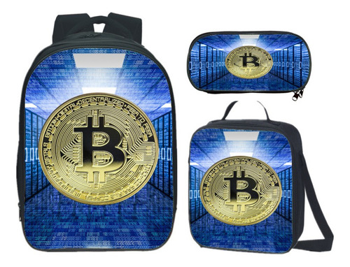 Mochila Escolar Infantil Bitcoin-bit Coin De 13 Pulgadas, Ju