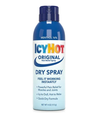 Icy Hot Pain Relief Dry Spray, Maxima Fuerza 16% Menthol