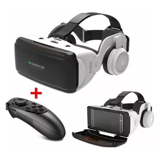 Lentes De Realidade Virtual 3d Vr Com Fones De Ouvido...