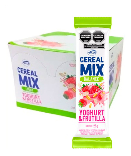 Barras Cereal Mix Yogurt Frutilla Light X 20u 