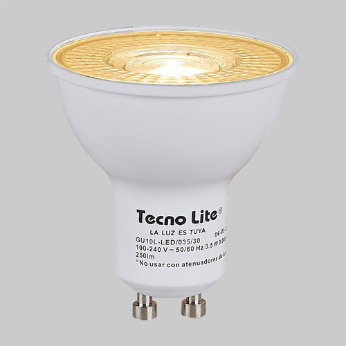 Foco Led, 3.5 W, Luz Suave Cálida, Base Gu10 Color De La Luz Blanco