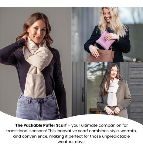 Bufanda Puffer Britt S Knits Para Mujer Invierno Estilosa Color Diseño De La Tela Talle