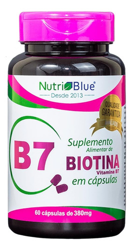 Suplemento De Biotina Nutriblue - Fortalece Unhas E Cabelos