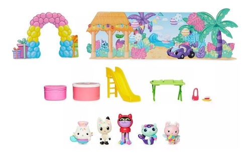 Gabby Dollhouse Set Cumpleaños De Pandy Paws