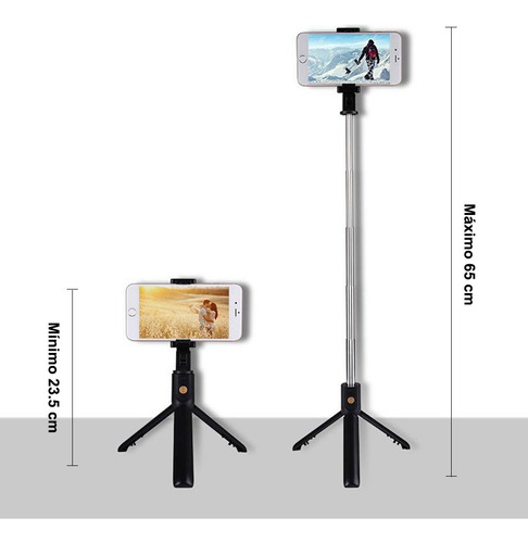 Trípode Para Celular Selfie Camera Stick Control Remoto