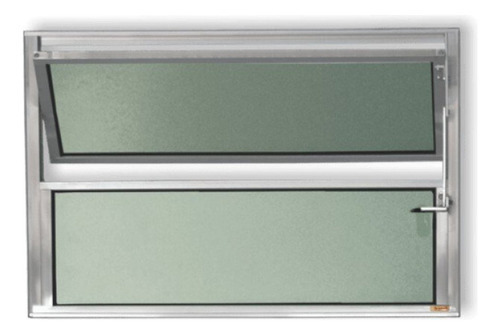 Ventana inclinable de aluminio de 40x40 cm con cristal boreal