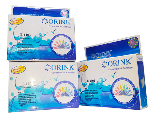 3xcartuchos Compatible 140 Colores Para Eps Tx560wd Tx620fwd