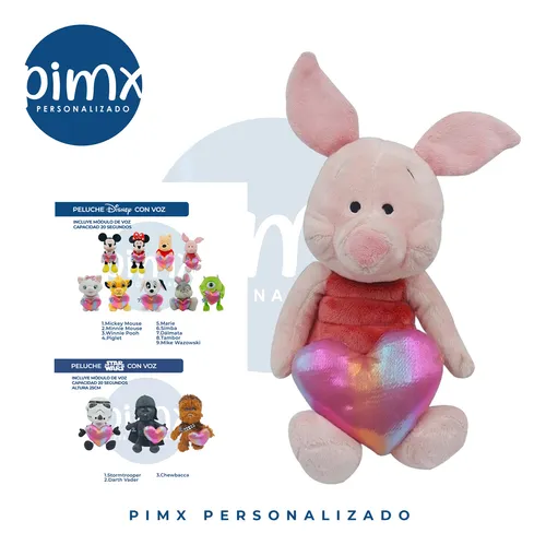 Peluche Disney Personalizado Con Tu Voz Variedad Personajes