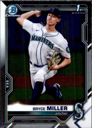 2021 Bowman Chrome Draft Bdc-64 Bryce Miller Rc Novato Seatt