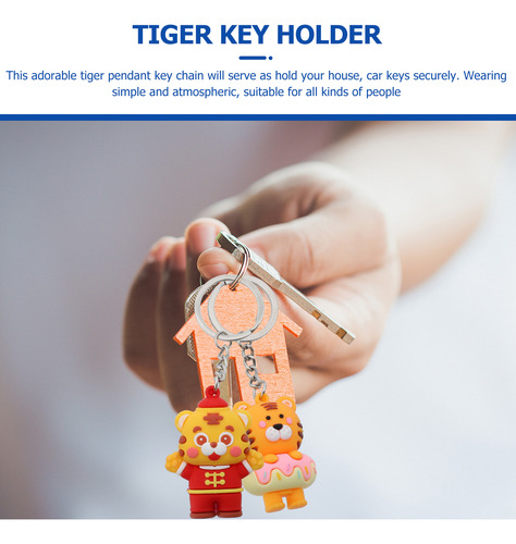 Llavero Gold Charm Tiger, Bolsa De La Suerte, 4 Unidades