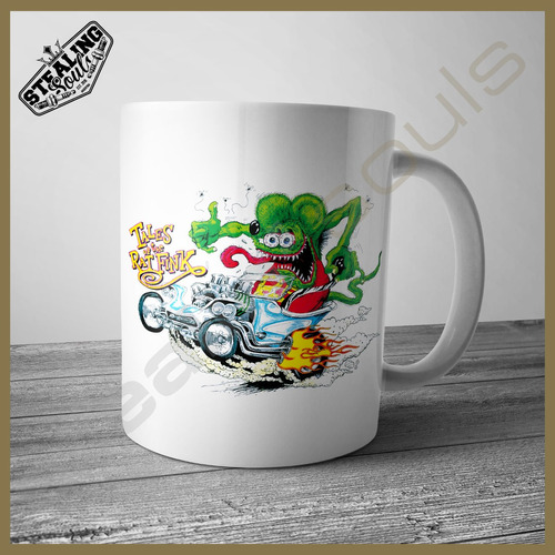 Taza | Hot Rat / Rod #710 | Mooneyes / Rat Fink / Clay Smith