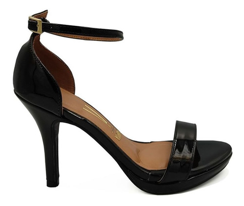 Sandalia Vizzano Salto 10cm Gisele Verniz Preto 6210.655