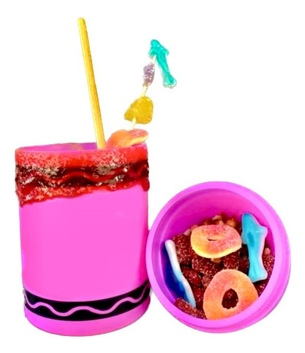 15 Vaso En Forma De Lapizcrayola, Dulcero , Crayonchela 2 L