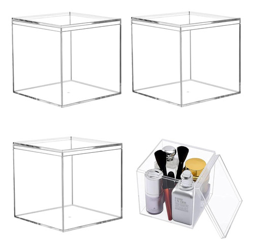 Caja Acrílica Grande Caja Transparente Con Tapa Cajas Decora