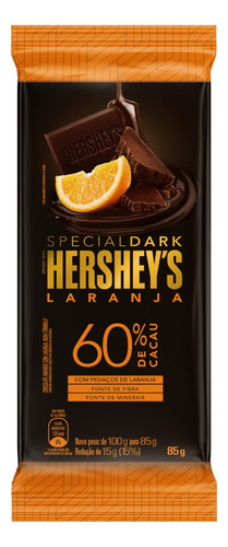 Chocolate Amargo 60% Cacau Laranja Special Dark Hershey's  pacote 85 g