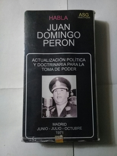 Juan Domingo Peron. (madrid 1971 ) -  Solanas - Vhs Sellado 