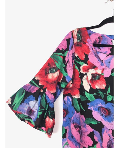 Vestido Floreado Corto Hay Talle Xl Noche Fiesta Elegante