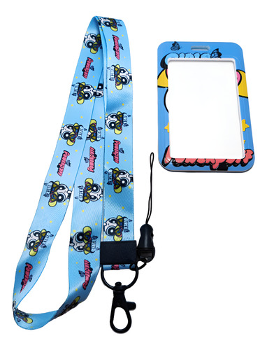 Portagafete Credencial Con Lanyard Las Chicas Superpoderosas Burbuja