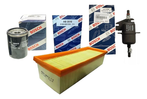 Kit 3 Filtros Bosch Para Fiat Fiorino 1.4 Evo Desde 2014