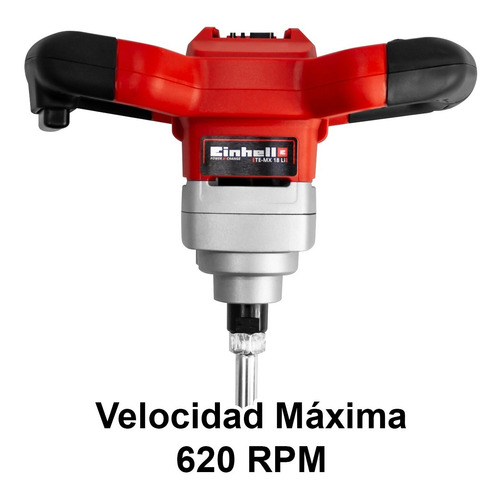 Imagen 4 de 10 de Mezclador Cemento Pintura Te-mx 18 Einhell + Kit Bat 2.5 Amp