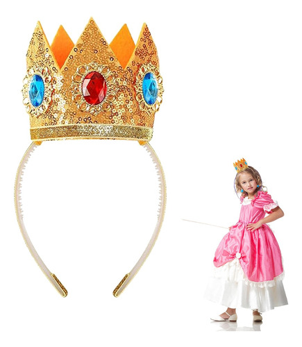 Corona Para Princesa Peach  Disfraz Para Mario Halloween Navidad Regalo Nueva Pelicula Cosplay