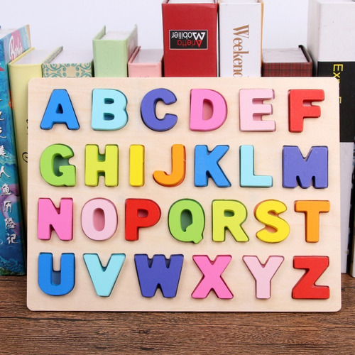 26 Letras Mayúsculas (madera) (juguetes Educativos Para Niño