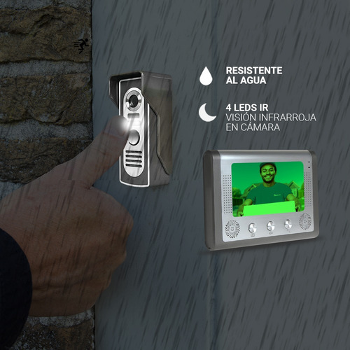 Imagen 6 de 10 de Portero Visor Electrico Timbre Pantalla Lcd 7 Con Camara Ir