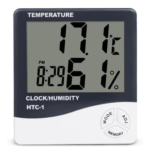 Medidor Ambiental De Temperatura Y Humedad Con Reloj /alarma