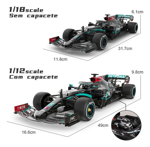 Mando A Distancia Rc 1/18 F1 Mercedes-amg W11 #44 Hamilton F