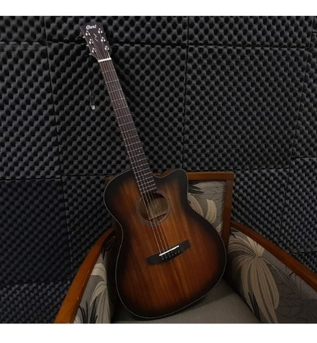 Imagem 4 de 10 de Violão Cort Eletroacústico Core Oc Amh Opbb Sólido Maciço