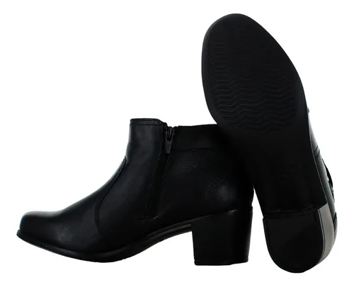 Botines marca flexi de piel color negro para mujer new arrivals