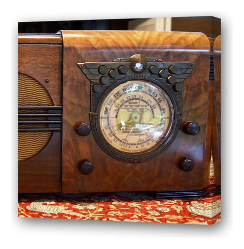 Cuadro 30x30cm Cuadro Decorativo Radio Vintage Clasico P2