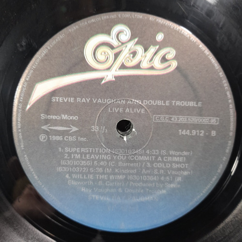 Imagem 9 de 9 de Vinil Lp Stevie Ray Vaughan And Double Trouble Live Alive