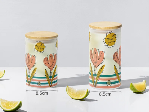 Contenedor Sublimable De Vidrio Esmerilado 20oz. (36un) Blanco