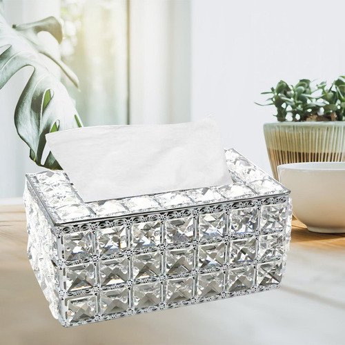 Cubierta Para Caja De Pañuelos De Cristal