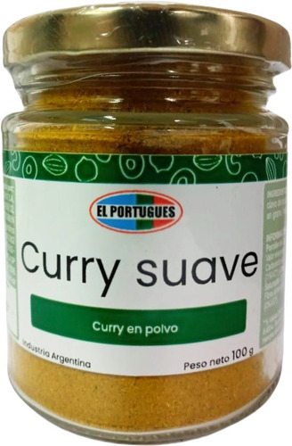 Curry Suave X 100g En Frasco De Vidrio - El Portugues