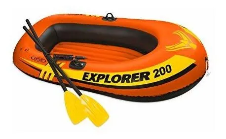 Intex Explorer 200, Bote Inflable Para 2 Personas Con Remos