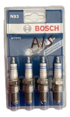 Kit 4 Bujías Bosch 3 Electrod Vw Pointer Derby Con Distribui