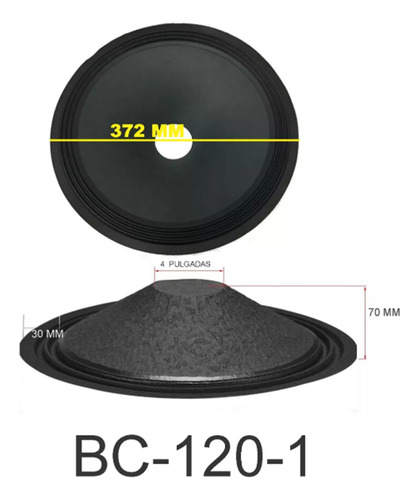 Cono Carton 15p Ent 4 Y Polvera Para Bocinas Multimarcas