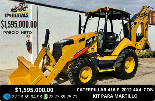 Retroexcavadora Caterpillar 416 F 2012 4x4 Con Kit