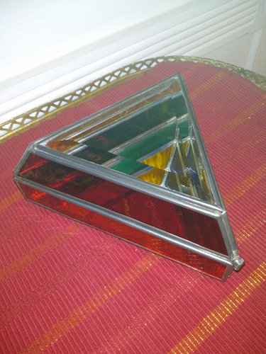 Antiguo Joyero Vitral (triangulo) Rebajada (Usado)