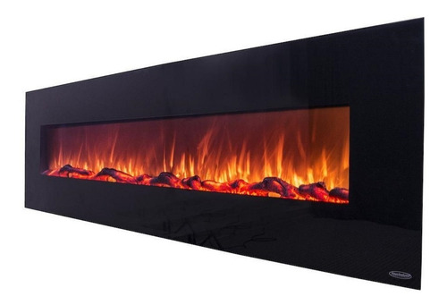 Chimenea Eléctrica De Pared 50 PuLG. Negra Control Remoto