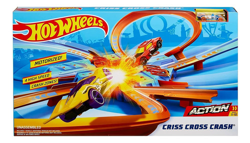 Hot Wheels Set De Pista Entrecruzada Y Choques
