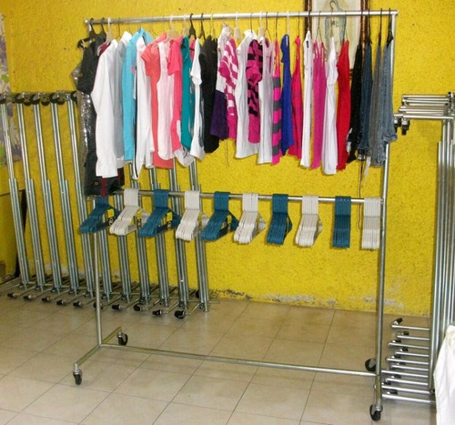 Imagen 3 de 5 de Exibidor De Ropa Colgador Regulable Gromado De Dos Niveles