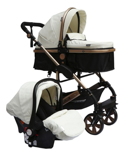 Coche Travel System Frezzio Priori Negro Dorado