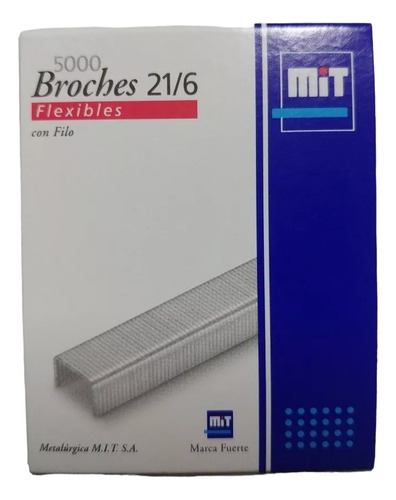 Broches Abrochadora Mit 21/6 X 3 Cajas X 5000 Ganchos 