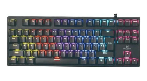 Teclado Gamer Mecánico Monster Punisher, Switch Blue, Rgb