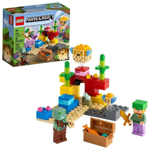 Kit Lego Minecraft El Arrecife De Coral 21164 92 Piezas 3+