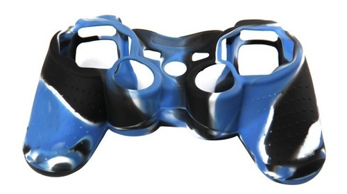 Funda Protector Silicona Joystick Mando Ps3 Azul Camuflado